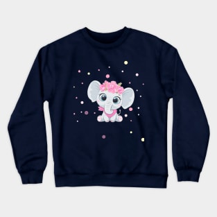 Cute baby elephant Crewneck Sweatshirt